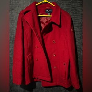 Nautica women’s red peacoat ♥️